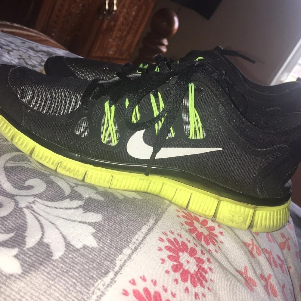 Black & Green Nike shoes